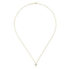 14K Yellow Gold Diamond Cross Pendant Necklace - NK2664Y44JJ-Gabriel & Co.-Renee Taylor Gallery