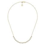 18 inch 14K Yellow Gold Scalloped Diamond Choker Necklace - NK6023Y45JJ-Gabriel & Co.-Renee Taylor Gallery