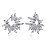18K White Gold Bursting Diamond Open Circle Bypass Earrings – EG13903W84JJ-Gabriel & Co.-Renee Taylor Gallery
