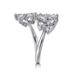18K White Gold Diamond Bypass Ring – LR52386W84JJ-Gabriel & Co.-Renee Taylor Gallery