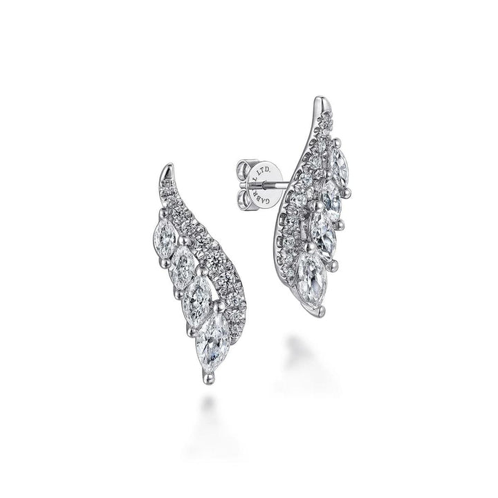 18K White Gold Diamond Earrings – EG14816W84JJ-Gabriel & Co.-Renee Taylor Gallery