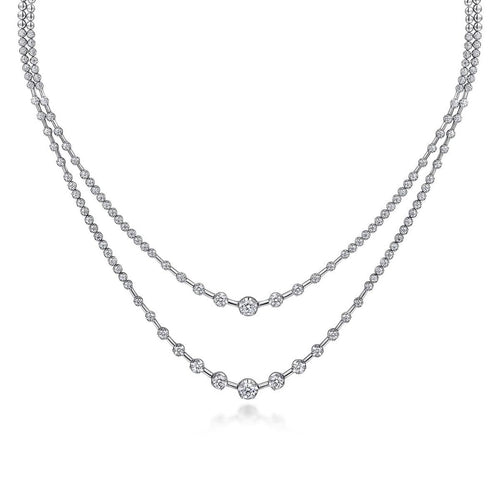 18K White Gold Diamond Necklace – NK6986W84JJ-Gabriel & Co.-Renee Taylor Gallery