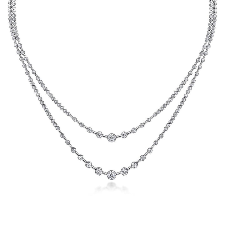 18K White Gold Diamond Necklace – NK6986W84JJ-Gabriel & Co.-Renee Taylor Gallery