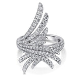 18K White Gold Intersecting Diamond Statement Ring – LR51195W84JJ-Gabriel & Co.-Renee Taylor Gallery
