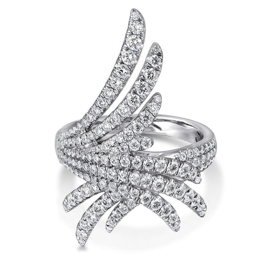 18K White Gold Intersecting Diamond Statement Ring – LR51195W84JJ-Gabriel & Co.-Renee Taylor Gallery