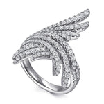 18K White Gold Intersecting Diamond Statement Ring – LR51195W84JJ-Gabriel & Co.-Renee Taylor Gallery