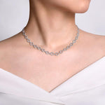 18K White Gold Round Link Diamond Necklace – NK6692W84JJ-Gabriel & Co.-Renee Taylor Gallery