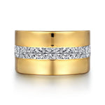 18K Yellow Gold Diamond Cigar Band – LR52417Y84JJ-Gabriel & Co.-Renee Taylor Gallery
