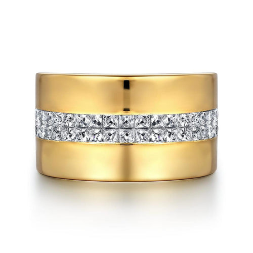 18K Yellow Gold Diamond Cigar Band – LR52417Y84JJ-Gabriel & Co.-Renee Taylor Gallery