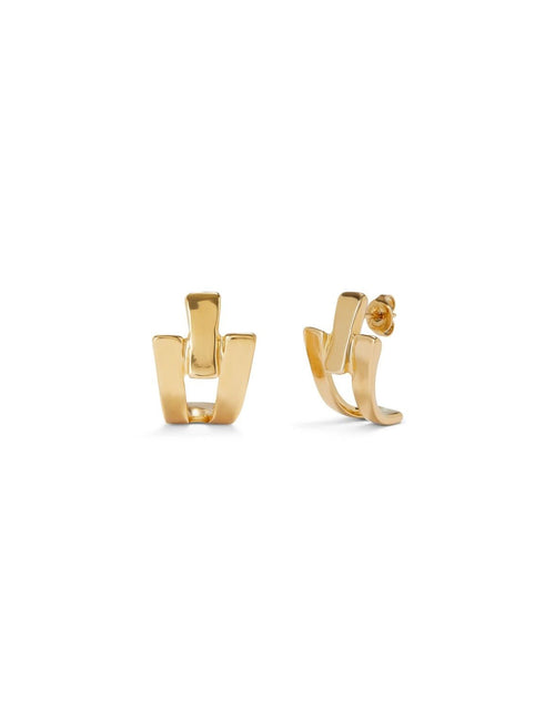 18k Gold Plated Ser Original Gold Earrings - PEN0979ORO0000U-UNO de 50-Renee Taylor Gallery