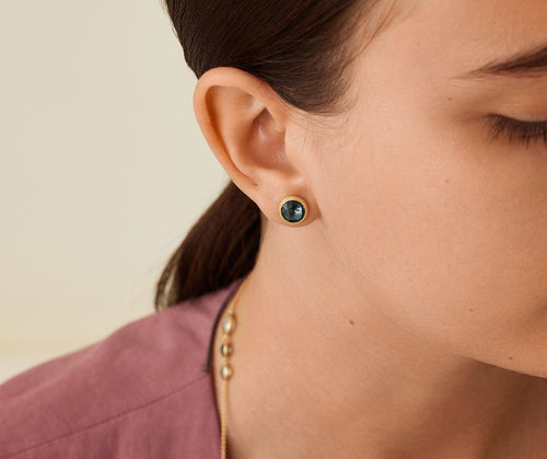 18K Jaipur London Blue Topaz Earrings - OB957 TPL01 Y 02
