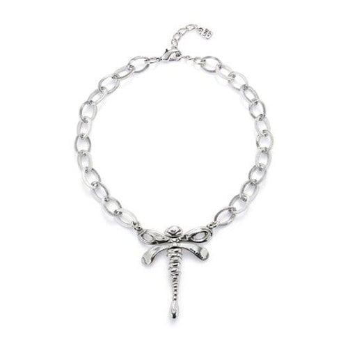 Ser Rebelde Sterling Silver Plated Necklace - COL1949MTL0000U-UNO de 50-Renee Taylor Gallery