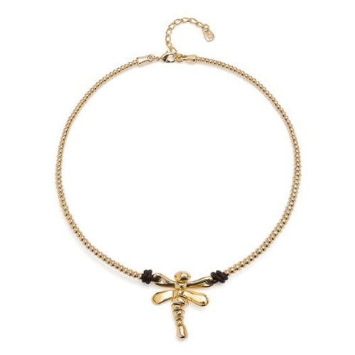 Ser Rebelde 18K Gold Plated Necklace - COL1960ORO0000U-UNO de 50-Renee Taylor Gallery
