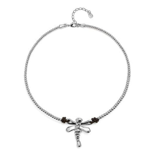 Ser Rebelde Sterling Silver Plated Necklace - COL1960MTL0000U-UNO de 50-Renee Taylor Gallery