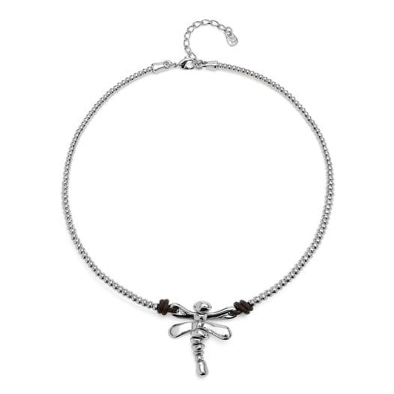 Ser Rebelde Sterling Silver Plated Necklace - COL1960MTL0000U-UNO de 50-Renee Taylor Gallery