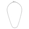 925 Sterling Silver Solid Men's Box Chain Necklace 22" 2.5mm - NKM2079-22SVJJJ-Gabriel & Co.-Renee Taylor Gallery