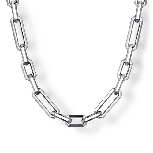 20 Inch 4.2mm 925 Sterling Silver Men's Solid Figaro Link Chain Necklace - NKM2155-20SVJJJ-Gabriel & Co.-Renee Taylor Gallery