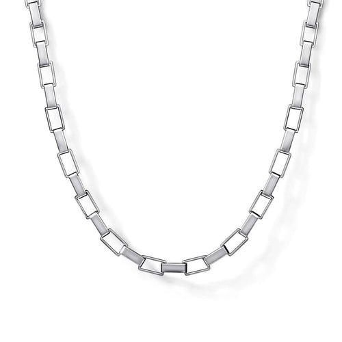20 Inch 5mm 925 Sterling Silver Men's Solid Box Chain Necklace - NKM2158-20SVJJJ-Gabriel & Co.-Renee Taylor Gallery