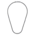 22 Inch 5mm 925 Sterling Silver Solid Men's Cuban Link Chain Necklace - NKM2143-Gabriel & Co.-Renee Taylor Gallery