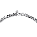 925 Sterling Silver Solid Men's Diamond Cut Cuban Link Chain Necklace 7mm- NKM2075-Gabriel & Co.-Renee Taylor Gallery