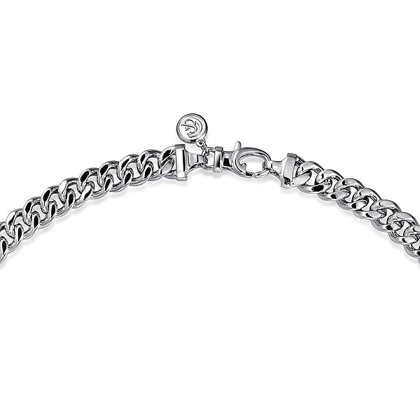 925 Sterling Silver Solid Men's Diamond Cut Cuban Link Chain Necklace 7mm- NKM2075-Gabriel & Co.-Renee Taylor Gallery