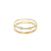 "ÉLITE" Gold Boules & Diamonds Bars Double-Band Ring- AS20-583-Nanis-Renee Taylor Gallery