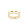 "ÉLITE" Gold Boules & Diamonds Bars Double-Band Ring- AS20-583-Nanis-Renee Taylor Gallery