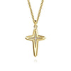 22 Inch 14K Yellow Gold Diamond Cross Pendant Necklace - NKM2156-22Y45JJ-Gabriel & Co.-Renee Taylor Gallery