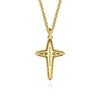 22 Inch 14K Yellow Gold Diamond Cross Pendant Necklace - NKM2156-22Y45JJ-Gabriel & Co.-Renee Taylor Gallery