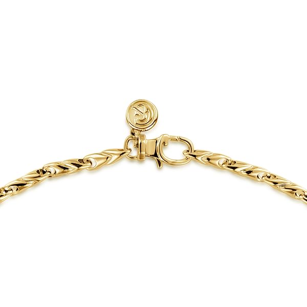 22 Inch 14K Yellow Gold Hollow Men's Link Chain Necklace - NKM6767-22Y4JJJ-Gabriel & Co.-Renee Taylor Gallery