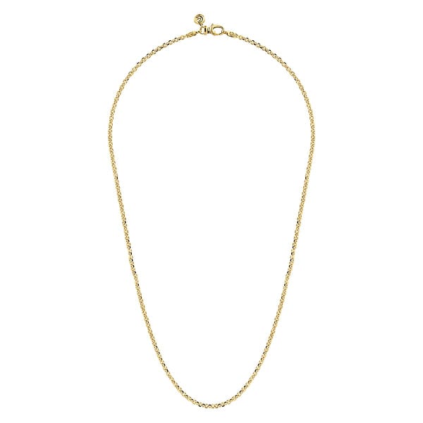14K Yellow Gold Hollow Men's Link Chain Necklace - NKM7009-Gabriel & Co.-Renee Taylor Gallery