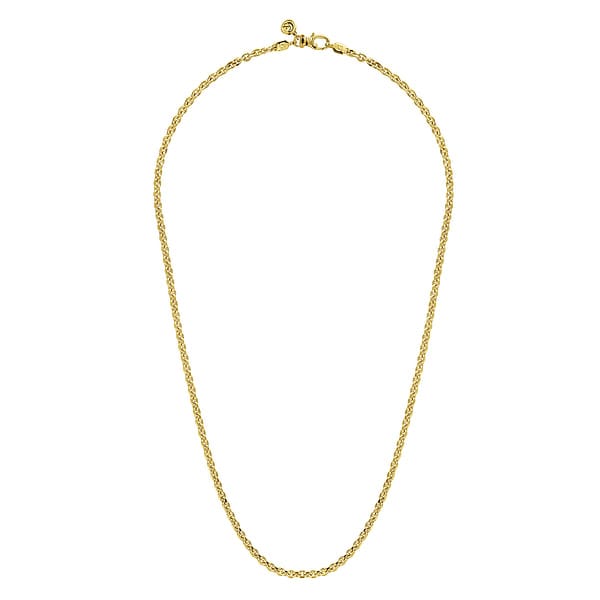 14K Yellow Gold Hollow Men's Necklace - NKM7010-Gabriel & Co.-Renee Taylor Gallery