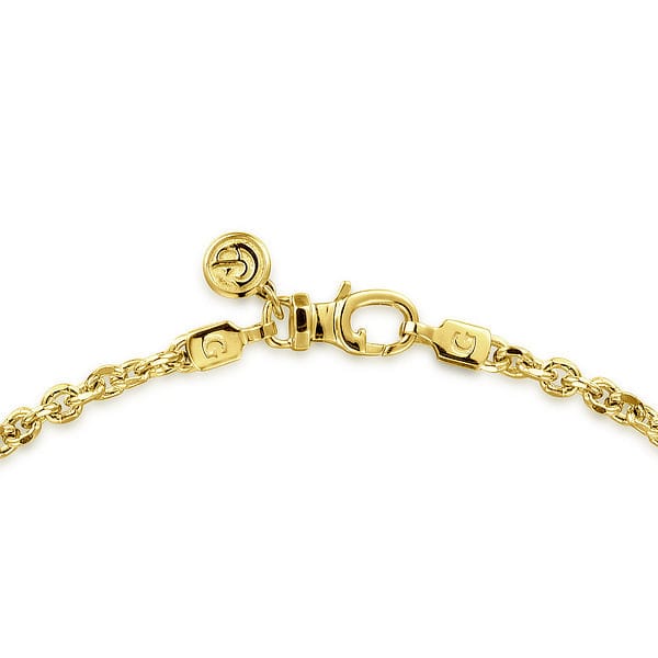 14K Yellow Gold Hollow Men's Necklace - NKM7010-Gabriel & Co.-Renee Taylor Gallery