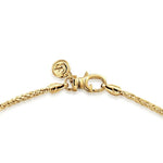 14K Yellow Gold Hollow Men's Wheat Chain Necklace - NKM7008-22Y4JJJ-Gabriel & Co.-Renee Taylor Gallery
