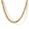 14K Yellow Gold Hollow Men's Wheat Chain Necklace - NKM7011-Gabriel & Co.-Renee Taylor Gallery
