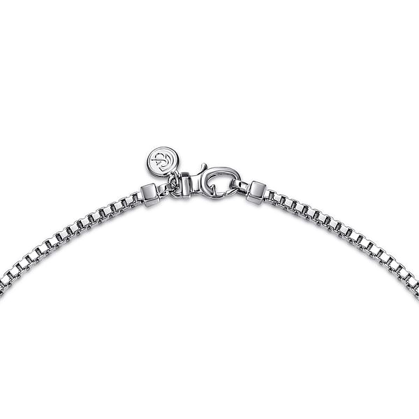925 Sterling Silver Solid Men's Box Chain Necklace 22" 2.5mm - NKM2079-22SVJJJ-Gabriel & Co.-Renee Taylor Gallery