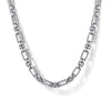 22 Inch 3mm 925 Sterling Silver Solid Figaro Chain Necklace - NKM2157-22SVJJJ-Gabriel & Co.-Renee Taylor Gallery