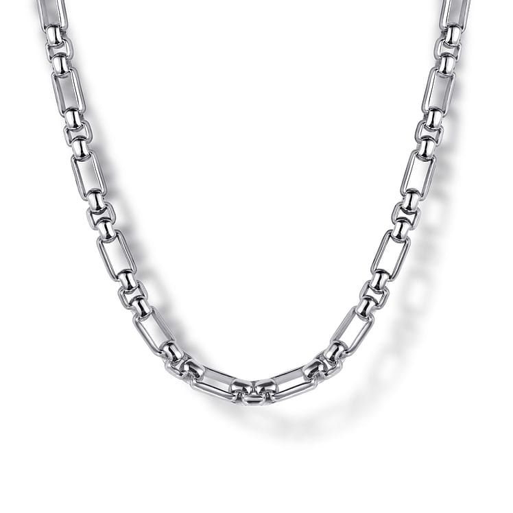 22 Inch 3mm 925 Sterling Silver Solid Figaro Chain Necklace - NKM2157-22SVJJJ-Gabriel & Co.-Renee Taylor Gallery