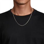 22 Inch 3mm 925 Sterling Silver Solid Figaro Chain Necklace - NKM2157-22SVJJJ-Gabriel & Co.-Renee Taylor Gallery