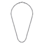 22 Inch 5.50mm 925 Sterling Silver Men's Solid Faceted Link Chain Necklace - NKM2240-22SVJJJ-Gabriel & Co.-Renee Taylor Gallery