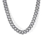 22 Inch 5mm 925 Sterling Silver Solid Men's Cuban Link Chain Necklace - NKM2143-Gabriel & Co.-Renee Taylor Gallery