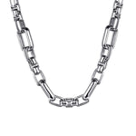 22 Inch 6.10mm 925 Sterling Silver Men's Solid Figaro Chain Necklace - NKM2185-26SVJJJ-Gabriel & Co.-Renee Taylor Gallery