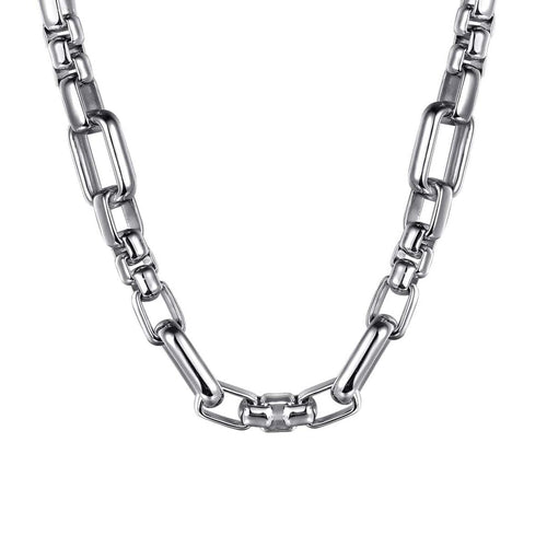 22 Inch 6.10mm 925 Sterling Silver Men's Solid Figaro Chain Necklace - NKM2185-26SVJJJ-Gabriel & Co.-Renee Taylor Gallery