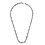 925 Sterling Silver Solid Men's Diamond Cut Cuban Link Chain Necklace 7mm- NKM2075-Gabriel & Co.-Renee Taylor Gallery
