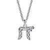925 Sterling Silver Chai Pendant Necklace 22" - NKM2163-22SVJJJ-Gabriel & Co.-Renee Taylor Gallery
