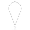 22 Inch 925 Sterling Silver Cross Dog Tag Pendant Necklace - NKM2153-22SVJSB-Gabriel & Co.-Renee Taylor Gallery