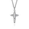 22" 925 Sterling Silver Cross Pendant Necklace - NKM2127-22SVJJJ-Gabriel & Co.-Renee Taylor Gallery
