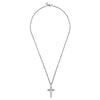 22" 925 Sterling Silver Cross Pendant Necklace - NKM2127-22SVJJJ-Gabriel & Co.-Renee Taylor Gallery