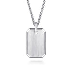 22 Inch 925 Sterling Silver Dog Tag Pendant Necklace - NKM2106-22SVJJJ-Gabriel & Co.-Renee Taylor Gallery