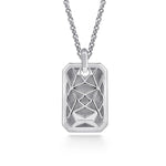 22 Inch 925 Sterling Silver Dog Tag Pendant Necklace - NKM2106-22SVJJJ-Gabriel & Co.-Renee Taylor Gallery